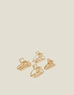 Accessorize 4-Pack Small Metal Claw Clips