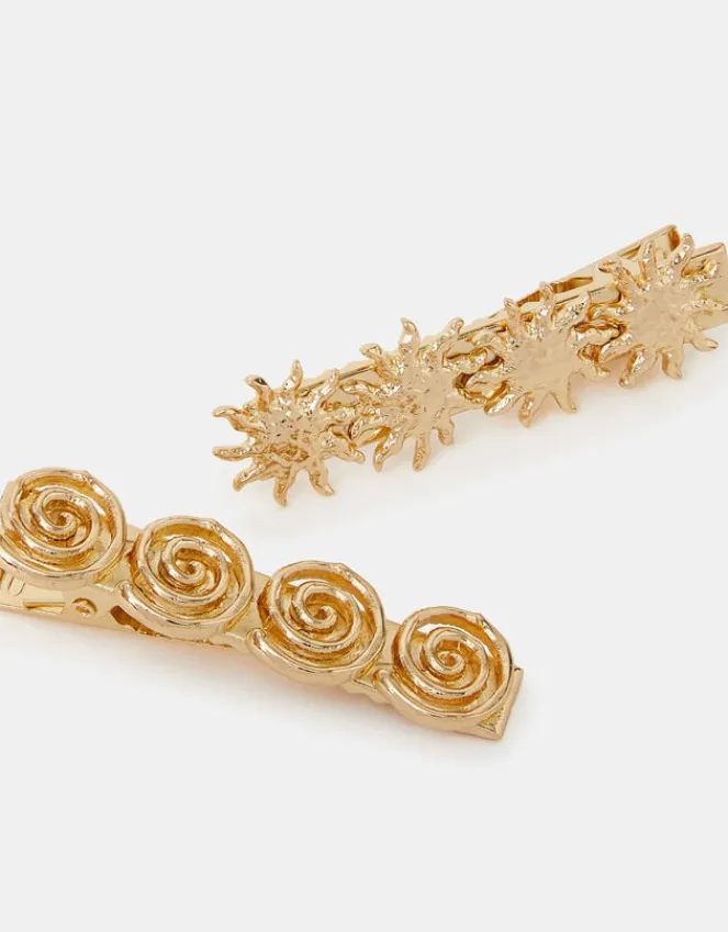 Accessorize 2-Pack Soleil Metal Hair Clips