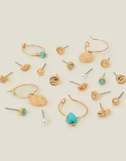 Accessorize 10-Pack Sparkle Stud and Hoop Earrings