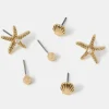 Accessorize 3-Pack Starfish Stud Earrings