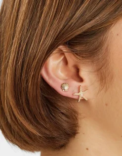 Accessorize 3-Pack Starfish Stud Earrings
