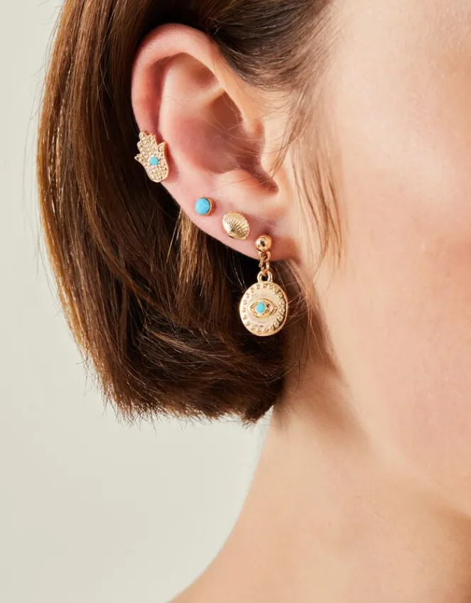 Accessorize 5-Pack Starfish Stud Earrings