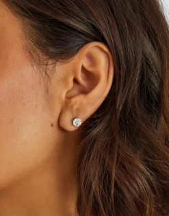Accessorize 5-Pack Sterling Silver-Plated Stone Stud & Hoop Earrings