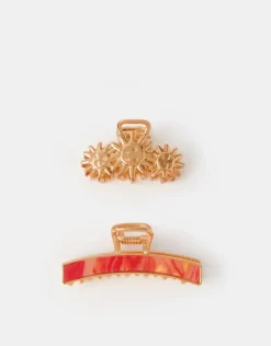 Accessorize 2-Pack Sunshine Metal Claw Clips