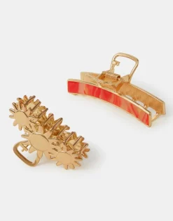 Accessorize 2-Pack Sunshine Metal Claw Clips