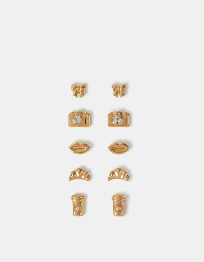 Accessorize 5-Pack Weekend Stud Earrings