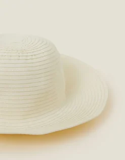 Accessorize Packable Ribbed Bucket Hat Natural