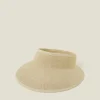 Accessorize Packable Woven Sun Visor Natural