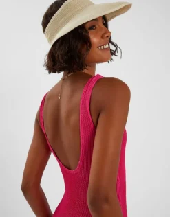 Accessorize Packable Woven Sun Visor Natural