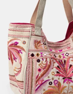 Accessorize Palm Mirror Embellished Tote Bag