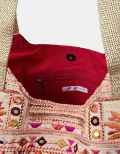 Accessorize Palm Mirror Embellished Tote Bag
