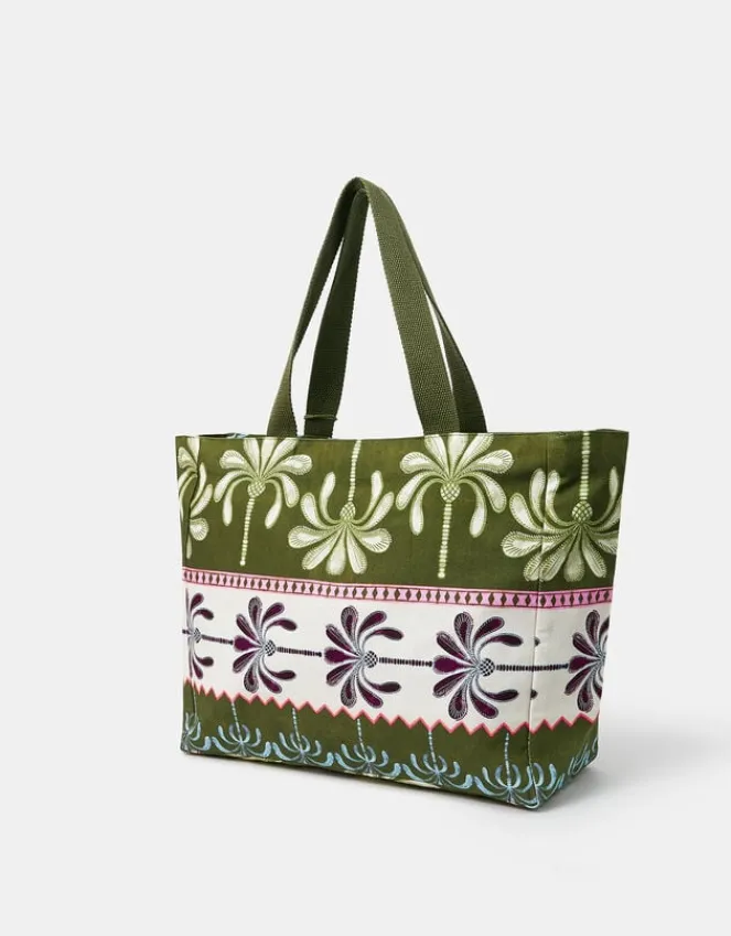 Accessorize Palm Print Beach Bag