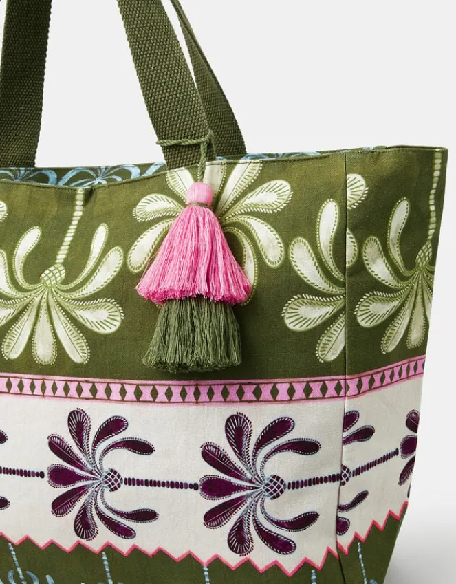 Accessorize Palm Print Beach Bag
