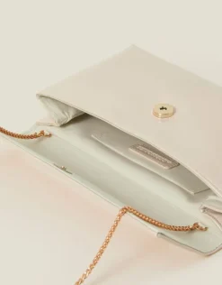 Accessorize Patent Fold-Over Clutch Bag