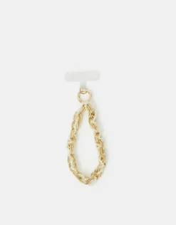 Accessorize Pearl Beaded Chain Wrist Phone Strap