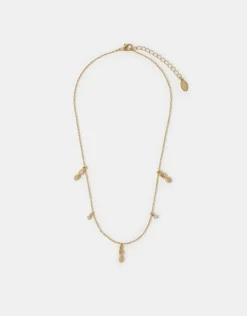 Accessorize Pineapple Charm Station Necklace