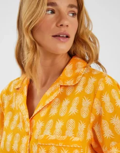 Accessorize Pineapple Print Short Pyjamas Set Yellow