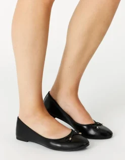 Accessorize Plain Ballerina Flats Black