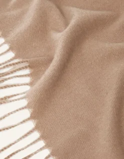 Accessorize Plain Tassel Scarf Natural