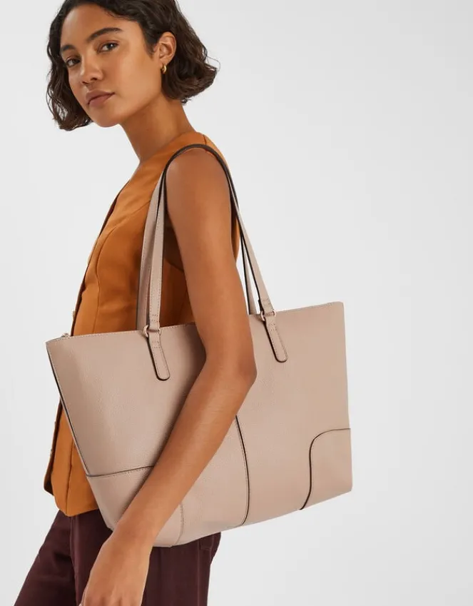 Accessorize Plain Tote Bag Brown