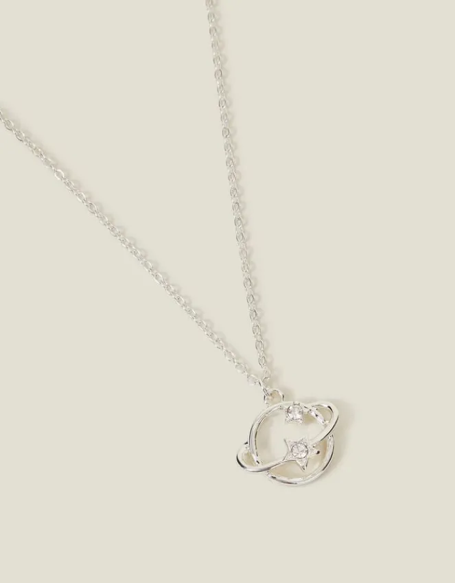 Accessorize Planet Pendant Necklace