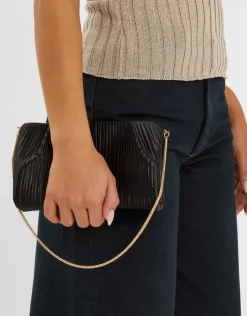 Accessorize Pleated Satin Clutch Bag