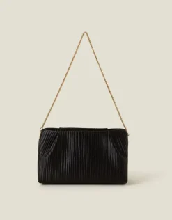 Accessorize Pleated Satin Clutch Bag