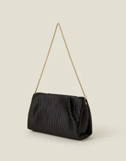 Accessorize Pleated Satin Clutch Bag