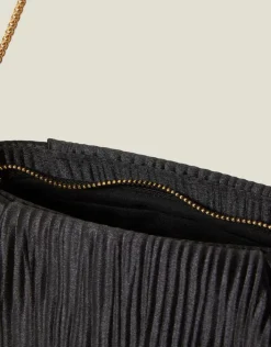 Accessorize Pleated Satin Clutch Bag