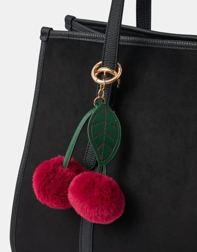 Accessorize Pom Pom Cherry Bag Charm