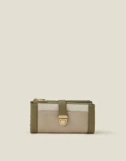 Accessorize Push Lock Faux Leather Purse
