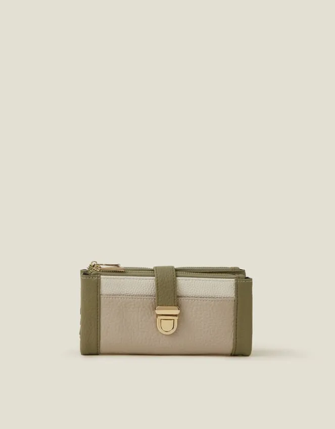 Accessorize Push Lock Faux Leather Purse