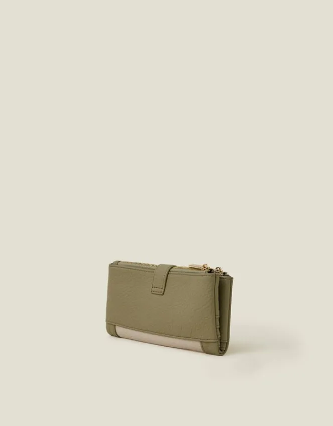 Accessorize Push Lock Faux Leather Purse