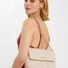 Accessorize Quilted Faux Leather Cross-Body Bag Cream