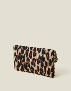 Accessorize Quilted Leopard Print Soft Sunglasses Case