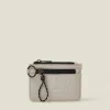 Accessorize Quilted Nylon Card Holder Cream