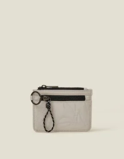Accessorize Quilted Nylon Card Holder Cream