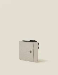 Accessorize Quilted Nylon Card Holder Cream