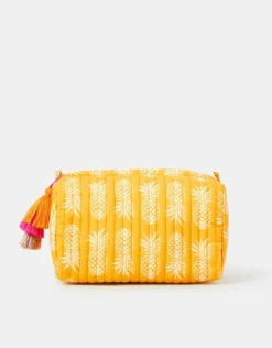 Accessorize Quilted Pineapple Medium Make Up Bag