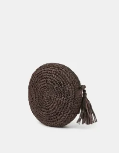 Accessorize Raffia Circle Crossbody Bag