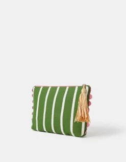 Accessorize Raffia Starfish Stripe Pouch