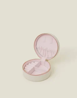 Accessorize Round Floral Embroidered Jewellery Box