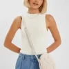 Accessorize Round Macrame Bag Cream