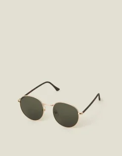 Accessorize Round Metal Frame Sunglasses