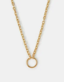 Accessorize Round Pendant Chain Necklace
