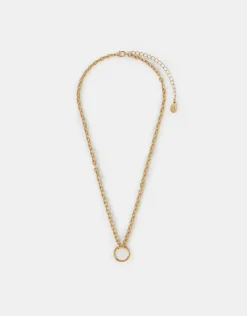 Accessorize Round Pendant Chain Necklace