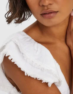 Accessorize Sleeveless Frilly Tassel Top White