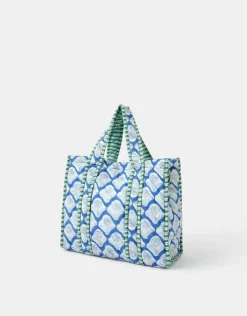 Accessorize Small Dandelion Print Quilted Tote Bag