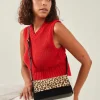 Accessorize Small Leopard Print Leather Cross-Body Bag