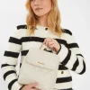 Accessorize Small Quilted Faux Leather Backpack Cream